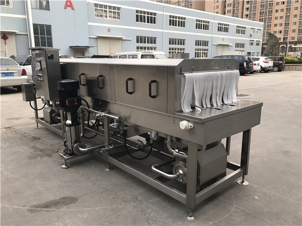 果蔬周轉(zhuǎn)筐清洗機(jī)，采用304不銹鋼，易拆裝